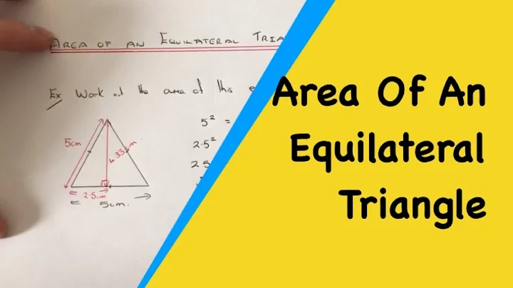 How To Work Out The Area Of An Equilateral Triangle When You Only Have One Side Length