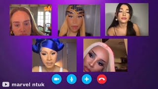 Celebrities Doing Facetime! (feat. Adele, Nicki, Ariana, Cardi \& Doja)