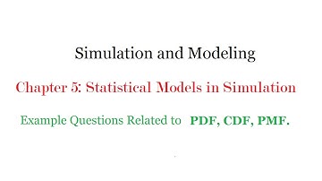Example Questions of PDF, CDF, PMF | GR2 | Statistical Model in Simulation | Simulation & Modeling