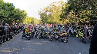 sircuit sempit pembalap membludak road race walicup Denpasar Renon keseruan di kelas 4tak dan 2tak!!