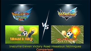 Inazuma Eleven Victory Road Hissatsu Techniques Comparison Game