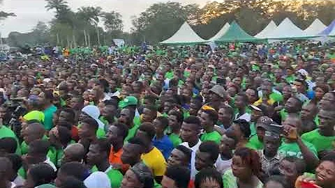 His Excellency the President Dr Julius Maada Bio the First Lady Dr Fatima Maada Bio and