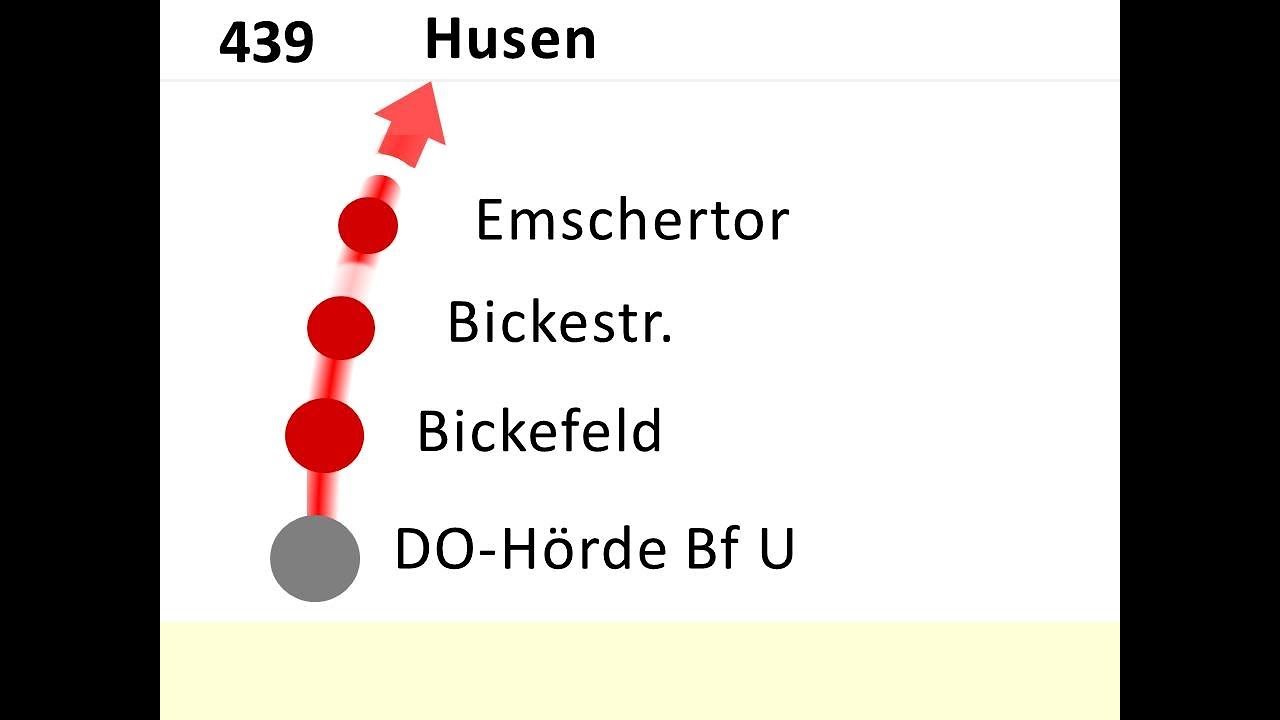 DSW21 Ansagen Bus 439 Hörde - Husen