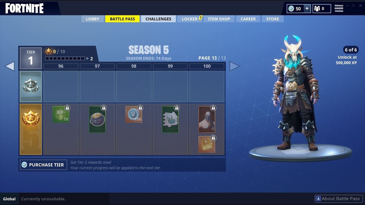 Fortnite Season 5 Battle Pass All Skins Emotes Cosmetics Trails More Youtube