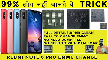 Redmi Note 6 Pro Emmc Change Process With Free File | Full Explain for Emmc Clean RPMB|Jtag plus ufi