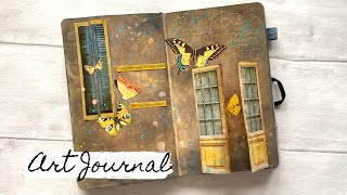 ART JOURNAL using Distress Oxide Inks and Sprays