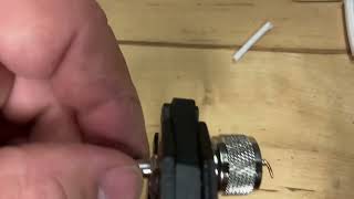 Crimp on UHF connector installation rg58