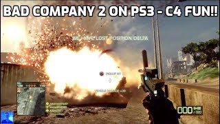 Battlefield Bad Company 2 on PS3 having C4 fun