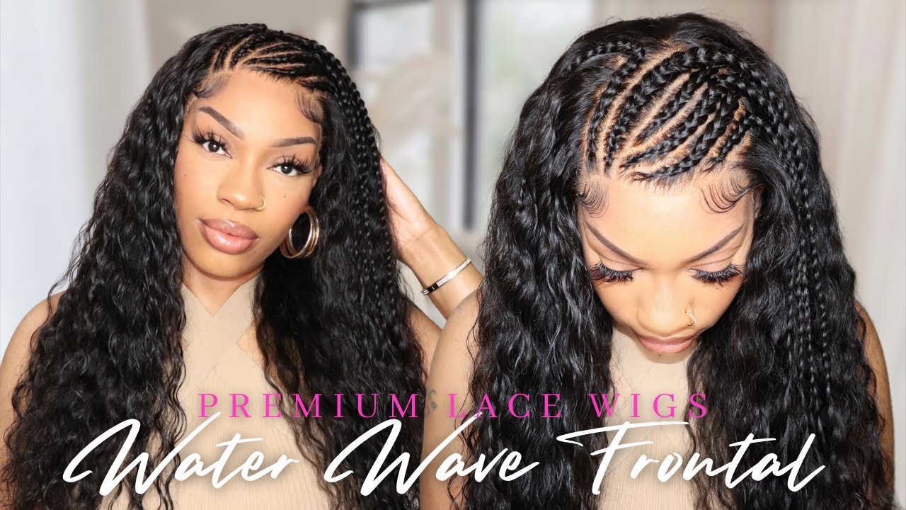 Women\'s 13x6 26 inch Lace Front Fashion Braided Wig, Braid Wavy Hair Headband Amazon.com: Fancy Hair 13×6 Lace Front Braided Wigs for  main image 2