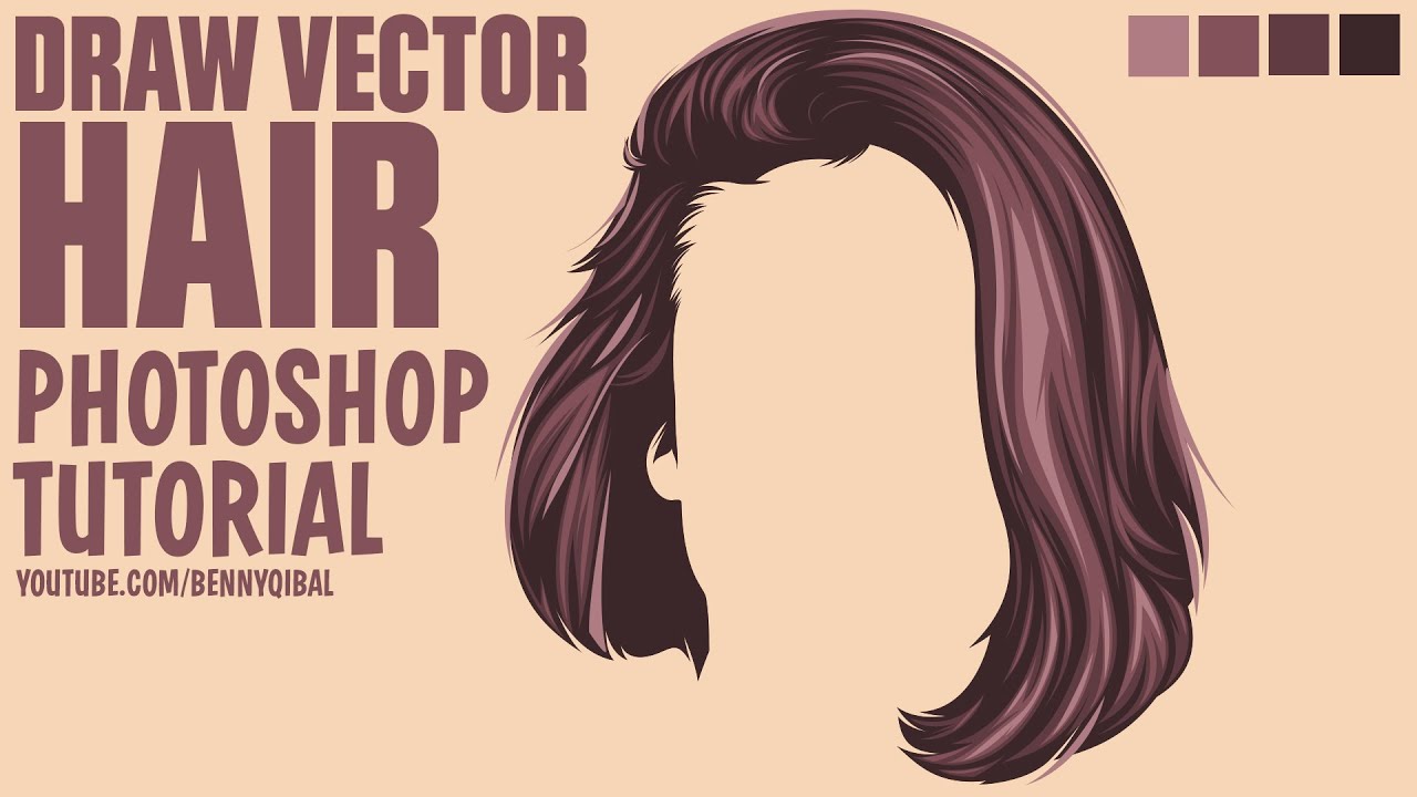 Draw Vector Hair Photoshop Tutorial - YouTube