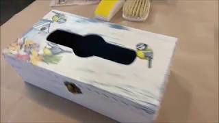 Decoupaged Tissue Box