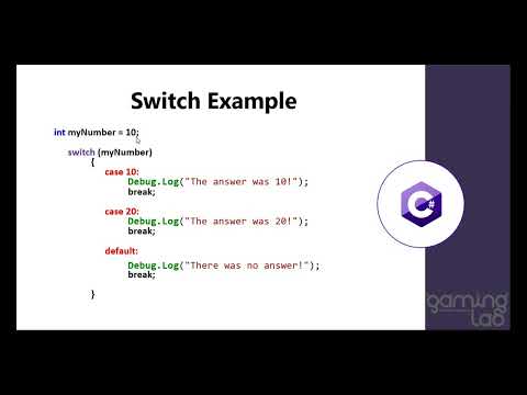 C# with Unity - Switch Statements - YouTube