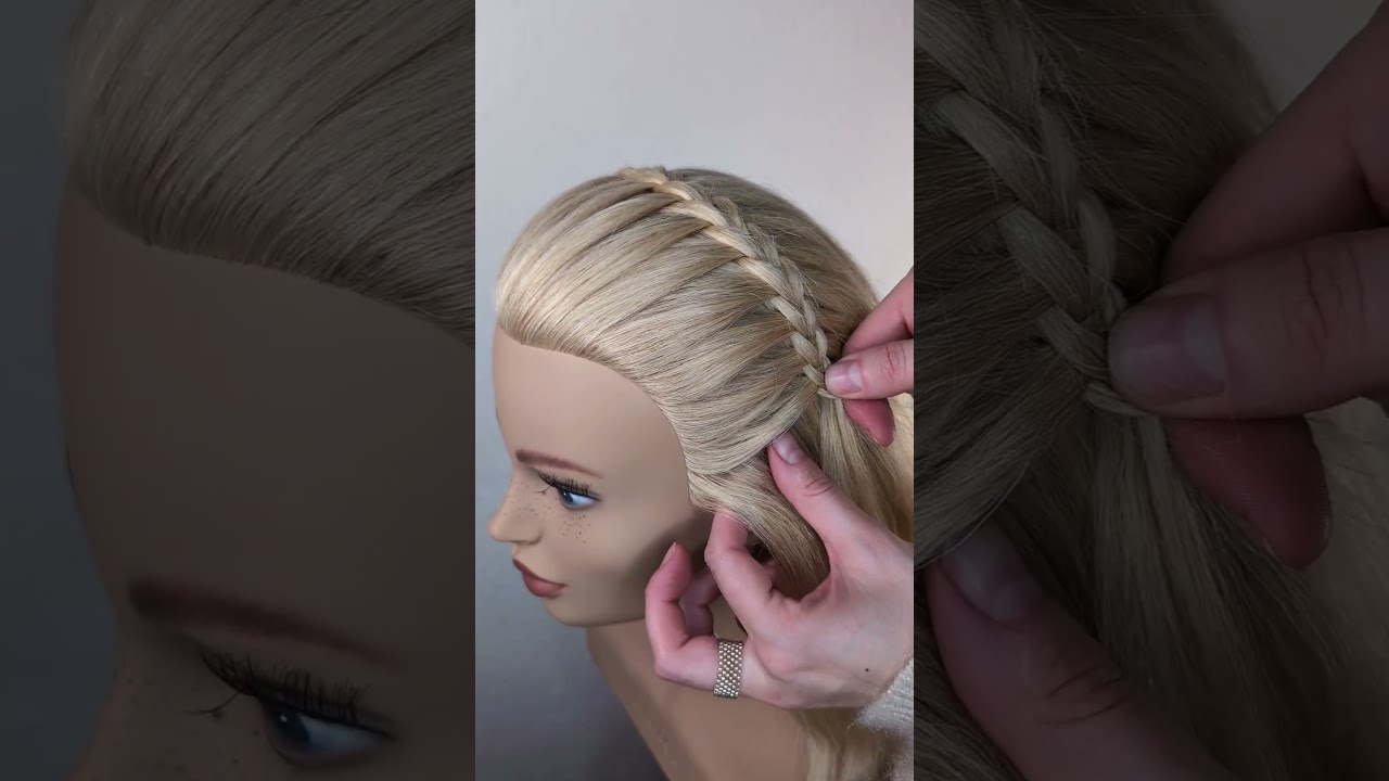 Красивая коса-водопад 🌊 #прическа #урок по прическе