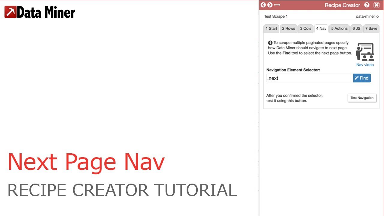recipe creator next page navigation youtube