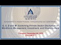 E, S, G and W: Examining Private Sector Disclosure of Workforce Management... (EventID=115227)