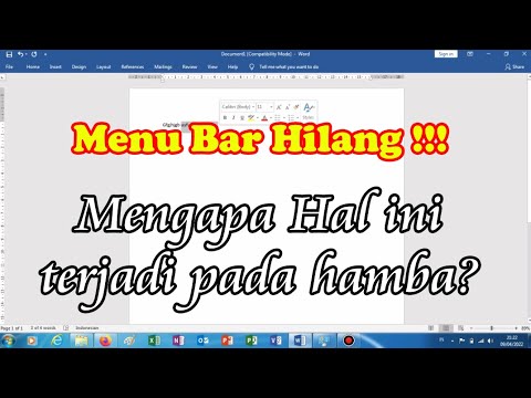 CARA MEMUNCULKAN MENU BAR DI MICROSOFT WORD 2019 - YouTube