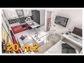 ANIMAZIONE 3D REALIZZATA CON BLOP HOME : Vivere in 20 m2 monolocale colorato di rosso