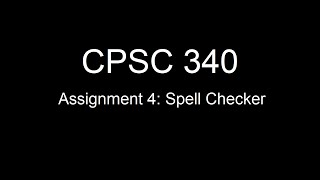 Assignment 4: Spell Checker