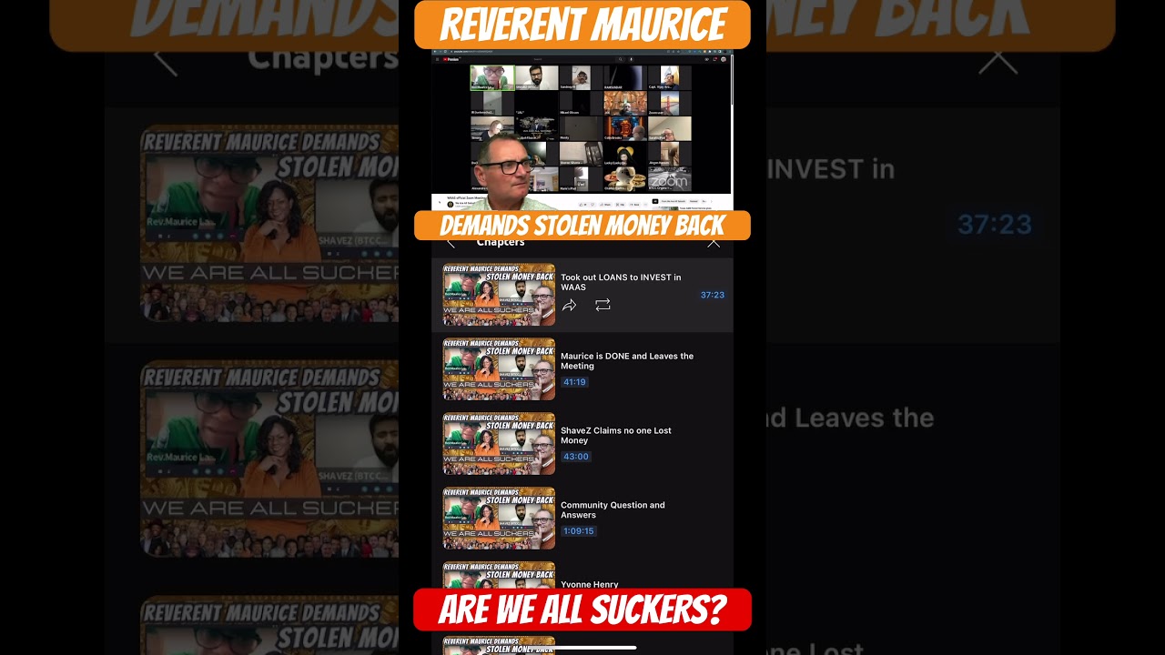 Reverent Maurice Demands Stolen Money Back from ShaveZ: Unveiling the Scam – ARE WE ALL SUCKERS?