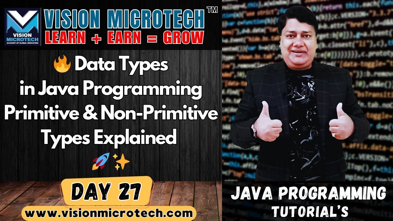 🔥 Data Types in Java Programming | Primitive & Non-Primitive Types Explained 🚀 ✨