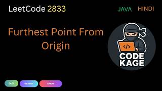 LeetCode 2833 | Furthest Point From Origin | Java | Hindi