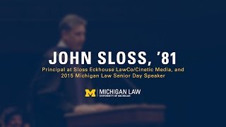 John Sloss, '81: Locate Your Actual Passion and Make It Your Work