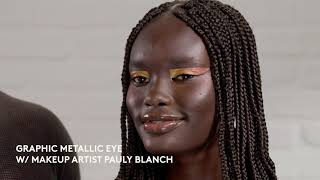 Golden Graphic Metallic Eye Look Using Fenty Beauty's Shadowstix | Step by Step Makeup Tutorial