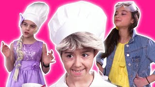 compilation princess cooking fun chocolate food more princesses in real life kiddyzuzaa