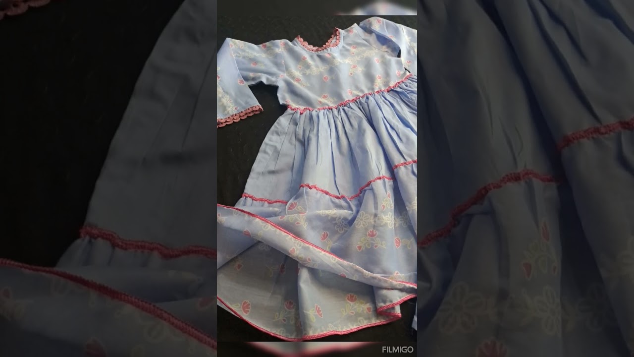 usage of left over pieces/baby frock design by