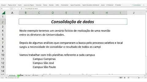 Consolidação de dados