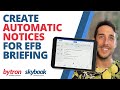 How to create Flight Crew Notices to view on the Pilots EFB Briefing pack