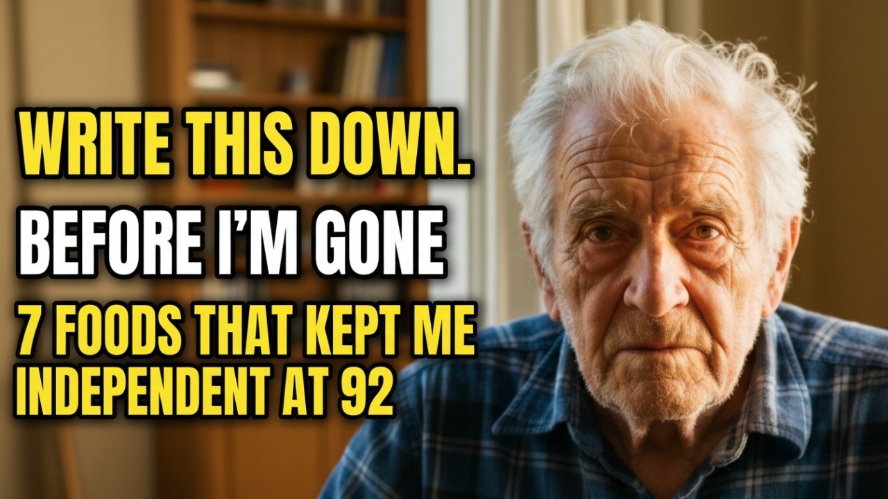 Before I leave, write this down… I’m 92 years old 7 simple foods that kept me independent