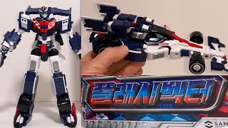 How to transform metal cardbot Flash Vector  figure. Huge F1 car fun toy not transformers 