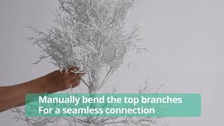 Prelit Christmas Tree Birch Tree with Remote Control  (Warm White & Multicolor)