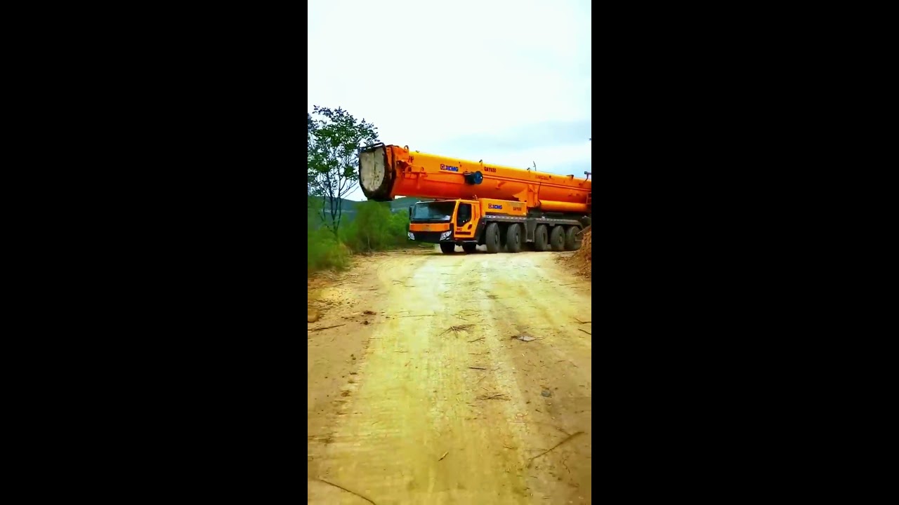 A Carrier Crane That Travels On Highway