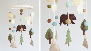 DIY Baby Mobile | Nursery Decor | Handmade Mobile Woodland Theme