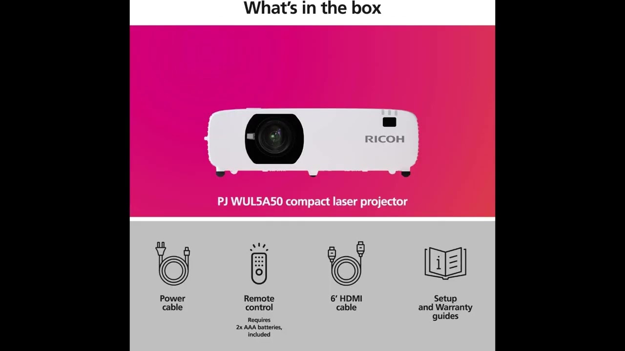RICOH PJ WUL5A50 Laser Projector Full Review – 4K Input, WUXGA, 360° Setup
