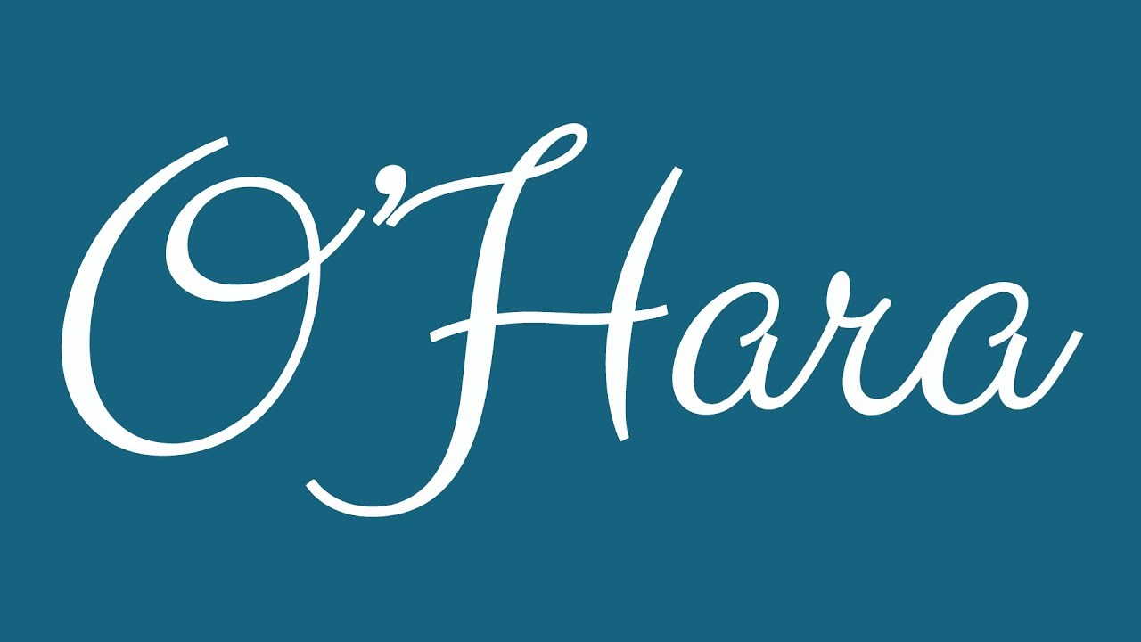 Learn How To Sign The Name O Hara Stylishly In Cursive Writing YouTube learn-how-to-sign-the-name-o-hara-stylishly-in-cursive-writing-youtube
