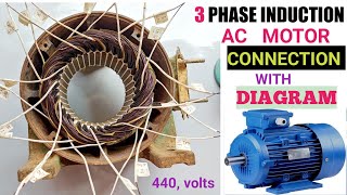 3 Phase Induction Motor Connection with Diagram || Star delta,stardelta connection/440 voltas motor