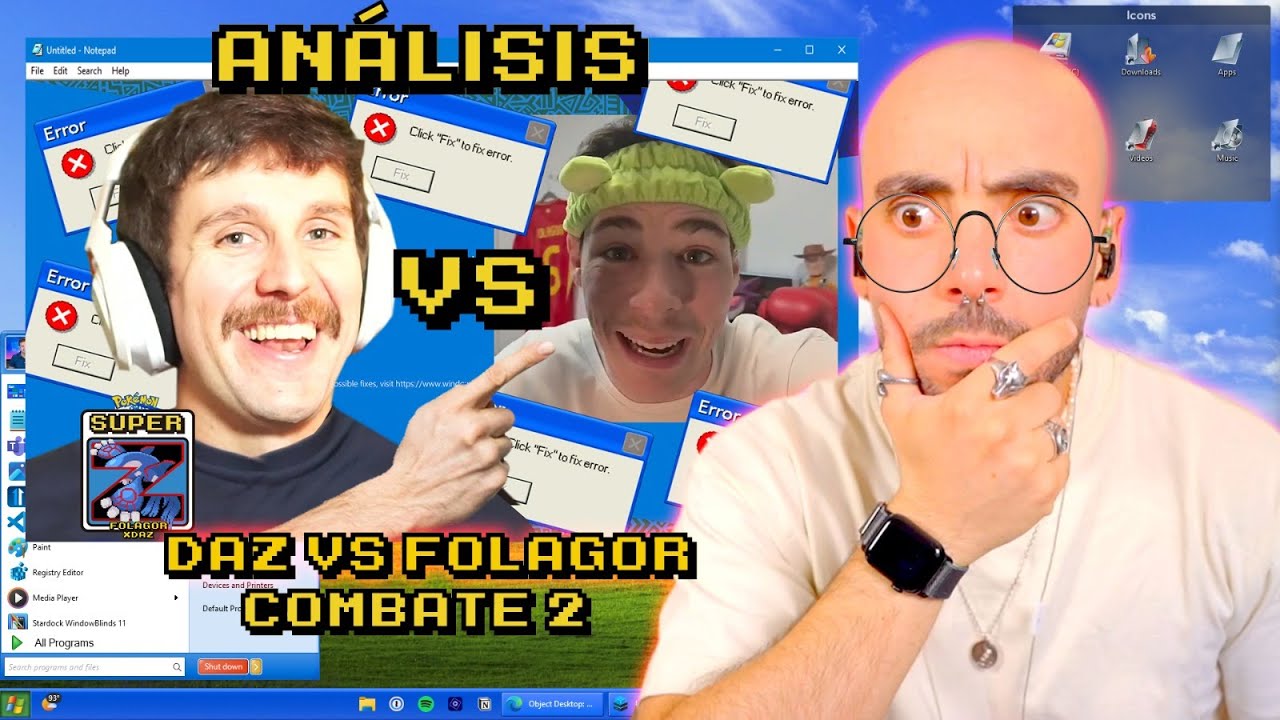 FOLAGOR vs DAZ - COMBATE DEFINITIVO ANALIZADO por Sekiam y PokeÁlex