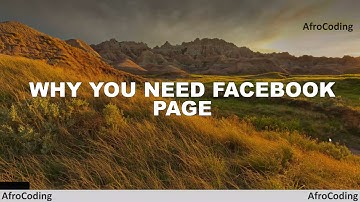 why you need facebook page in pidgin english