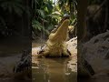 Saltwater Crocodile 🐊 | A Real-Life Living Dinosaur 😳 #crocodiles #wildlife #dangerousanimal