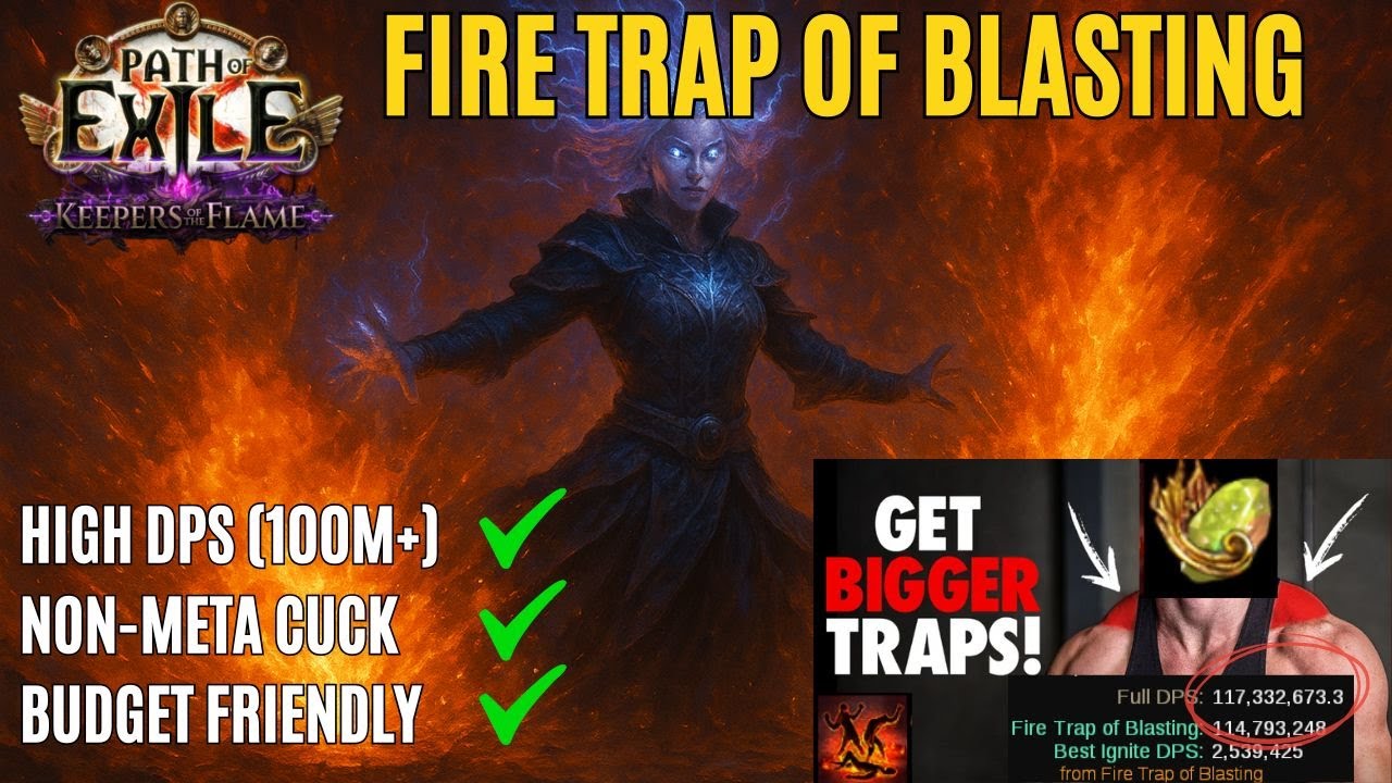 3.27 Fire Trap of Blasting Elementalist - Build Showcase (POB inc) - Bosskiller on a Budget