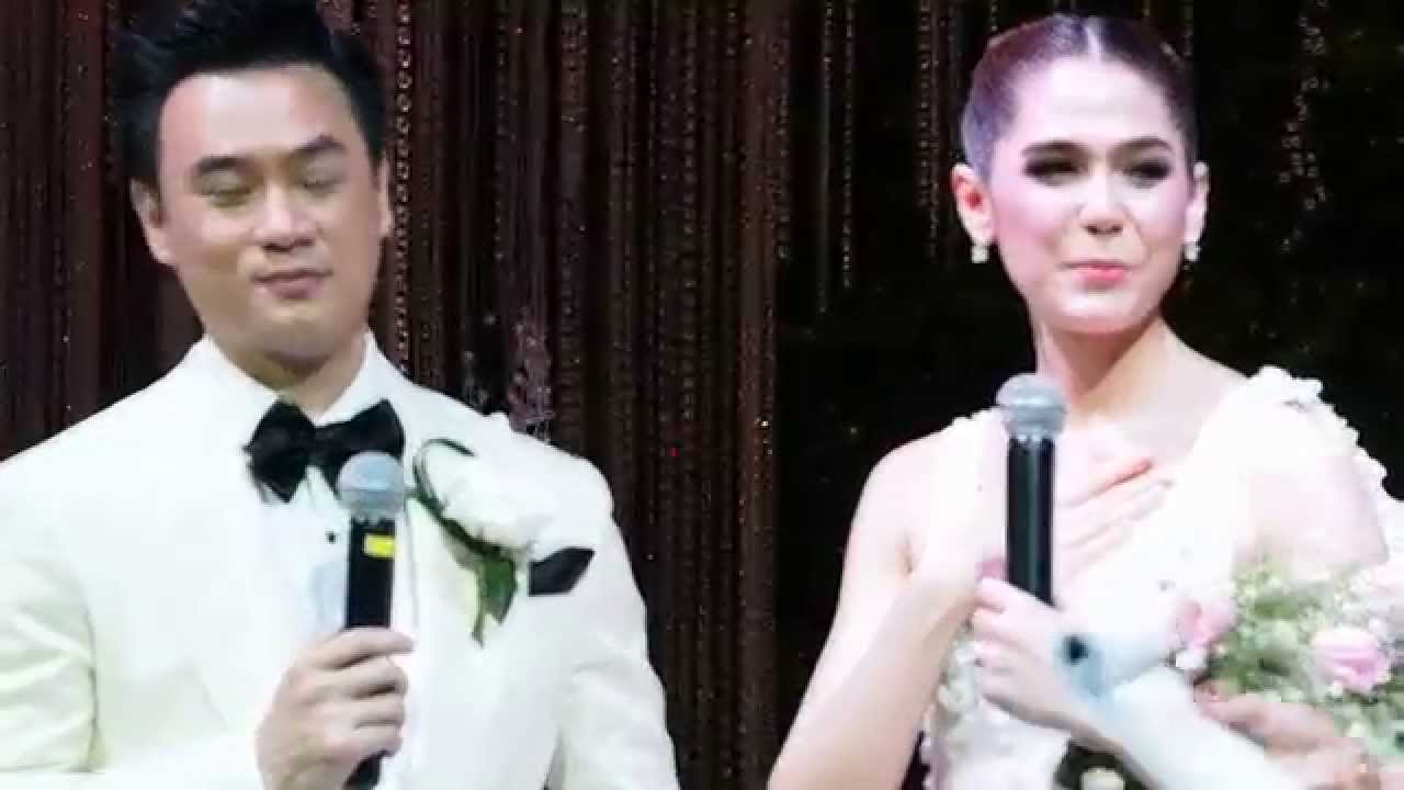 ช่วงสัมภาษณ์งานฉลองการแต่งงานคุณชมพู่ อารยา คุณน็อต วิศรุต #NottChomTheWedding