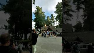 Dragón en Trevelin, Chubut, lanzado fuego. #argentina #chubut #trevelin #dragon #asombro #fuego