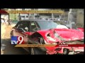 Rash Driving : Speeding Mini Cooper rams TATA Safari in Hyderabad