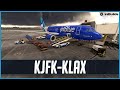 Msfs live  real world jetblue ops  fenix a320  iae engines  new york to los angeles longhaul