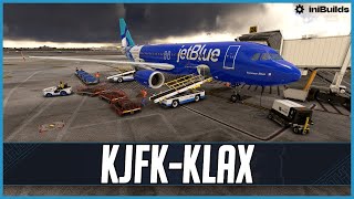 MSFS LIVE | Real World jetBlue OPS | Fenix A320 | IAE Engines | New York to Los Angeles *Long-haul*