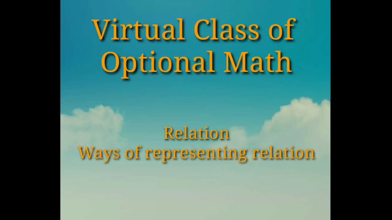 Optional Math | Class 8 | Relation : Definitions and Examples Part 04 ...