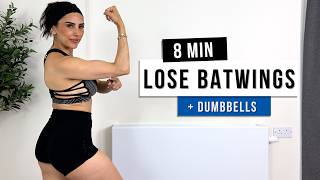 8 Min Lose Bat Wing Workout 🔥 Tone Flabby Arms | With Dumbbells
